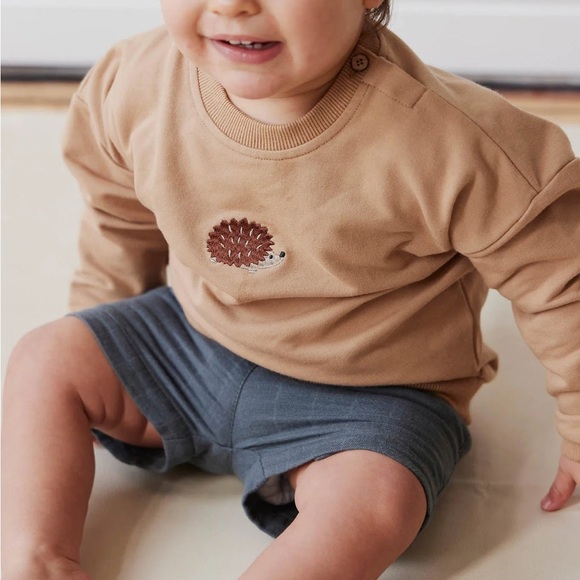 Free add on! Jamie Kay Organic Cotton Muslin Lily Short in Graphite, size 0-3M - Picture 6 of 6